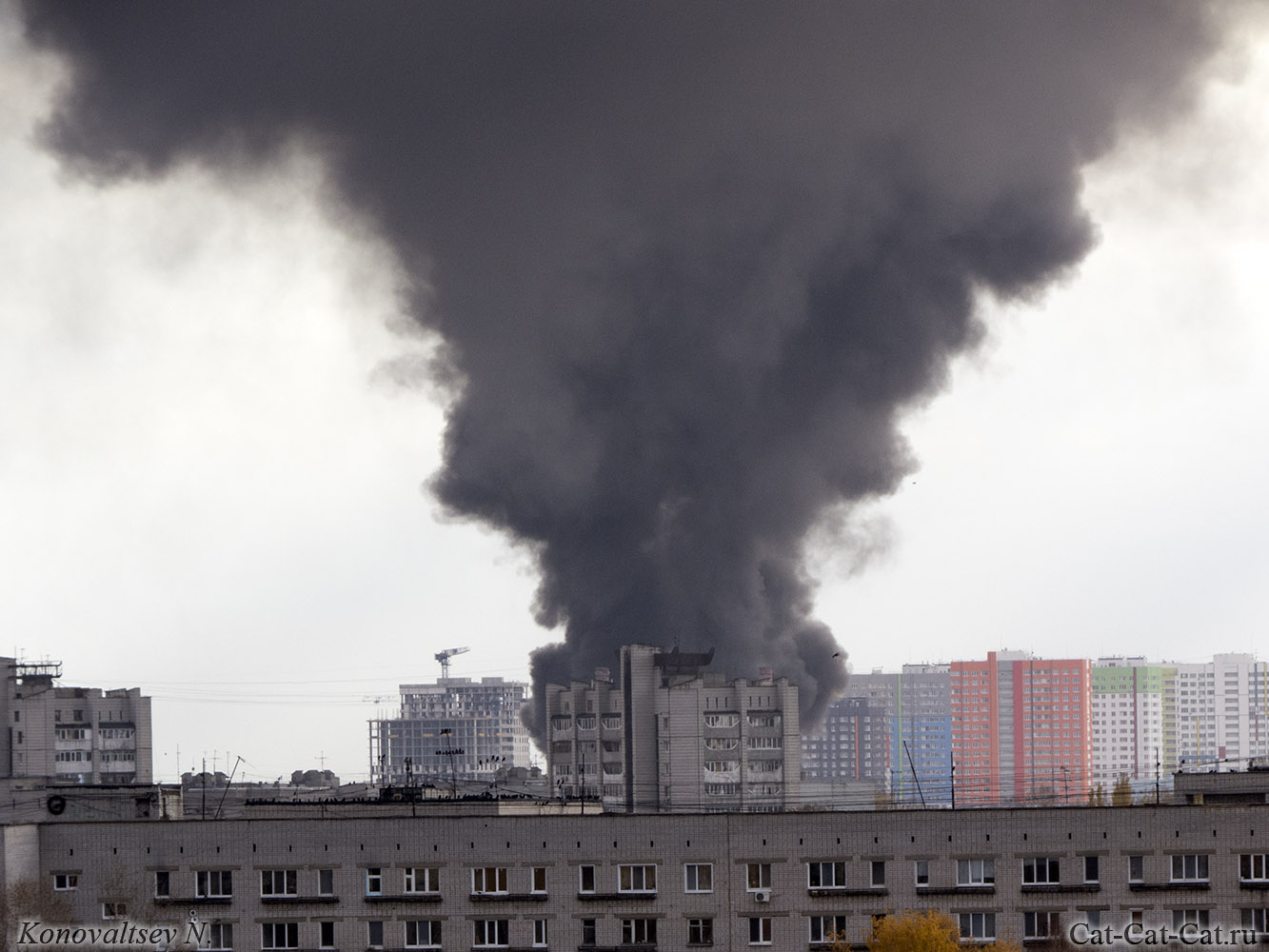 Пожар в Ульяновске 17.10.2021